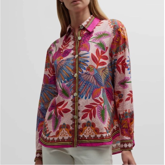 FARM Rio Multicolor Tropical Button Down Shirt - Picture 3 of 16